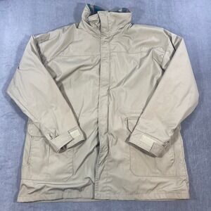 Woolrich Mens XLarge Beige‎ Plaid Lined Barn Chore Coat Jacket